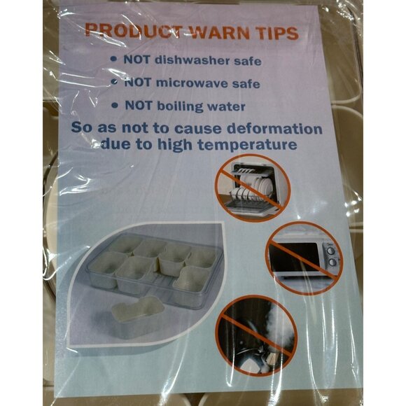 LOT of 2 Aurdeayl Brand 8-pc. Snack Bowls w/Handle & Clear Lid Beige Color (NEW) - Picture 11 of 15